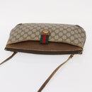 GUCCI GG Supreme Web Sherry Line Shoulder Bag PVC Beige 89 02 026 Auth 161386-6