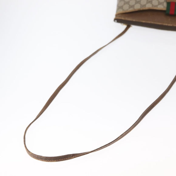 GUCCI GG Supreme Web Sherry Line Shoulder Bag PVC Beige 89 02 026 Auth 161386