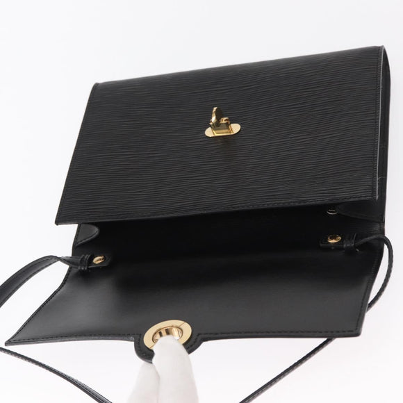 LOUIS VUITTON Epi Pochette Arche Shoulder Bag Black Noir M52572 LV Auth 161398