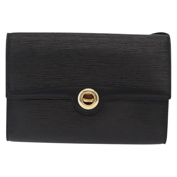 LOUIS VUITTON Epi Pochette Arche Shoulder Bag Black Noir M52572 LV Auth 161398