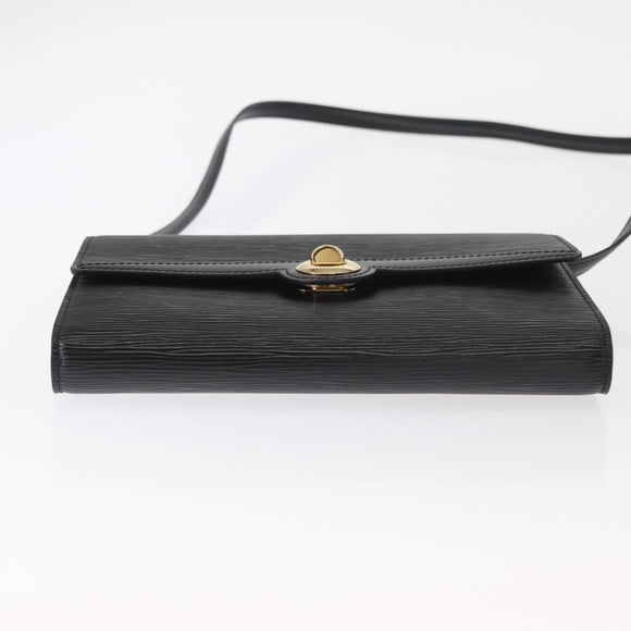 LOUIS VUITTON Epi Pochette Arche Shoulder Bag Black Noir M52572 LV Auth 161398