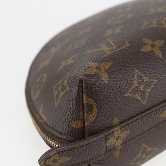LOUIS VUITTON Monogram Trousse Demi Ronde Cosmetic Pouch M47520 LV Auth 161399