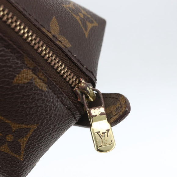 LOUIS VUITTON Monogram Trousse Demi Ronde Cosmetic Pouch M47520 LV Auth 161399