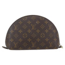 LOUIS VUITTON Monogram Trousse Demi Ronde Cosmetic Pouch M47520 LV Auth 161399-3