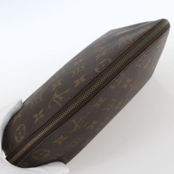 LOUIS VUITTON Monogram Trousse Demi Ronde Cosmetic Pouch M47520 LV Auth 161399