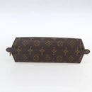 LOUIS VUITTON Monogram Trousse Demi Ronde Cosmetic Pouch M47520 LV Auth 161399-7