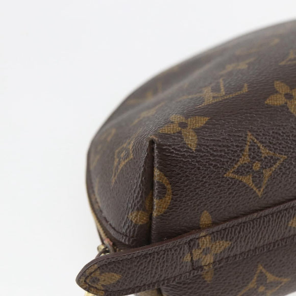 LOUIS VUITTON Monogram Trousse Demi Ronde Cosmetic Pouch M47520 LV Auth 161399