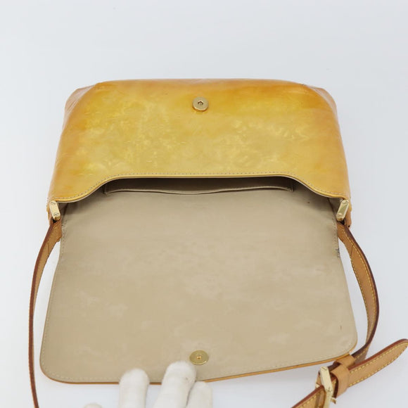 LOUIS VUITTON Monogram Vernis Thompson Street Bag Beige M91301 LV Auth 161400