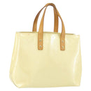 LOUIS VUITTON Monogram Vernis Reade PM Hand Bag Perle M91336 LV Auth 161401-1