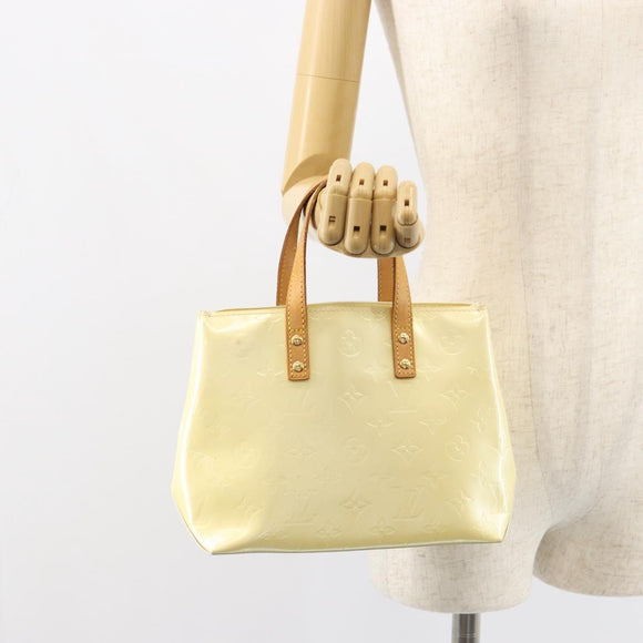 LOUIS VUITTON Monogram Vernis Reade PM Hand Bag Perle M91336 LV Auth 161401
