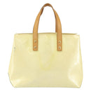 LOUIS VUITTON Monogram Vernis Reade PM Hand Bag Perle M91336 LV Auth 161401-2