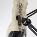 CHANEL Cambon Line Matelasse Umhängetasche Leder Schwarz Silber CC Auth 161402A-9