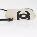 CHANEL Cambon Line Matelasse Umhängetasche Leder Schwarz Silber CC Auth 161402A-4