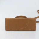 Salvatore Ferragamo Gancini Hand Bag Leather 2way Beige Gold Auth 161403-5
