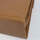 Salvatore Ferragamo Gancini Hand Bag Leather 2way Beige Gold Auth 161403-17