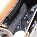 Salvatore Ferragamo Gancini Hand Bag Leather 2way Beige Gold Auth 161403-11