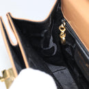 Salvatore Ferragamo Gancini Hand Bag Leather 2way Beige Gold Auth 161403-21