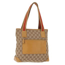 GUCCI GG Canvas Sherry Line Tote Bag Beige 019 0402 1705 Auth 161406-1