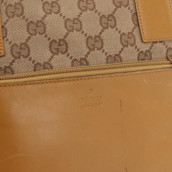 GUCCI GG Canvas Sherry Line Tote Bag Beige 019 0402 1705 Auth 161406