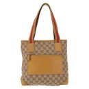 GUCCI GG Canvas Sherry Line Tote Bag Beige 019 0402 1705 Auth 161406-13