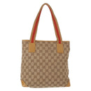 GUCCI GG Canvas Sherry Line Tote Bag Beige 019 0402 1705 Auth 161406-2
