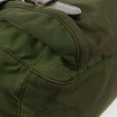 PRADA Shoulder Bag Nylon Green Silver Auth 161408-16