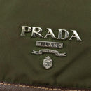 PRADA Shoulder Bag Nylon Green Silver Auth 161408-20