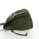 PRADA Shoulder Bag Nylon Green Silver Auth 161408-3