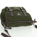 PRADA Shoulder Bag Nylon Green Silver Auth 161408-6