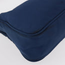 PRADA Hand Bag Nylon Blue Silver Auth 161409-15