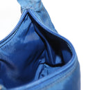 PRADA Hand Bag Nylon Blue Silver Auth 161409-20