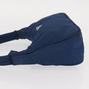 PRADA Hand Bag Nylon Blue Silver Auth 161409-4