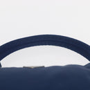 PRADA Hand Bag Nylon Blue Silver Auth 161409-8
