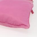 PRADA Umhängetasche Nylon Rosa Silber Auth 161410-15