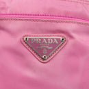 PRADA Umhängetasche Nylon Rosa Silber Auth 161410-17