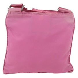 PRADA Shoulder Bag Nylon Pink Silver Auth 161410 - 0