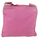 PRADA Umhängetasche Nylon Rosa Silber Auth 161410-2