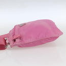 PRADA Umhängetasche Nylon Rosa Silber Auth 161410-3