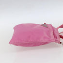 PRADA Umhängetasche Nylon Rosa Silber Auth 161410-4