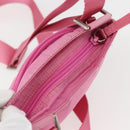 PRADA Umhängetasche Nylon Rosa Silber Auth 161410-6