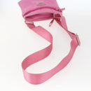 PRADA Umhängetasche Nylon Rosa Silber Auth 161410-7