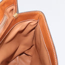 CELINE Macadam Canvas Hand Bag PVC Leather Brown Gold Auth 161411-18