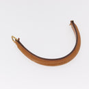 CELINE Macadam Canvas Hand Bag PVC Leather Brown Gold Auth 161411-27