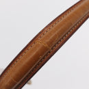 CELINE Macadam Canvas Hand Bag PVC Leather Brown Gold Auth 161411-28