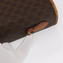 CELINE Macadam Canvas Hand Bag PVC Leather Brown Gold Auth 161411-7
