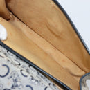 CELINE C Sulky Shoulder Bag Canvas Navy Gold Auth 161412-20