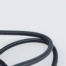 CELINE Circle Hand Bag Nylon Navy Gold Auth 161415-8