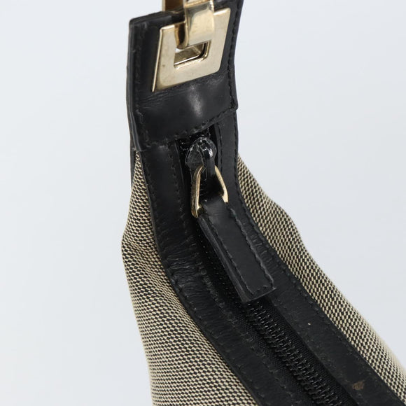 GUCCI Shoulder Bag Canvas Gray Gold 001 4204 Auth 161417