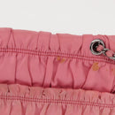 PRADA Gathered Chain Shoulder Bag Nylon Pink Silver Auth 161419-3