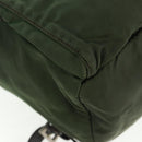 PRADA Backpack Nylon Green Silver Auth 161420-15